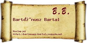 Bartánusz Bartal névjegykártya